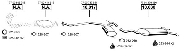ASMET RE104160 Exhaust System